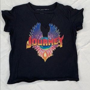 Cut out black tee shirt